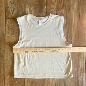 Athleta Beige True Cotton Sleeveless Top